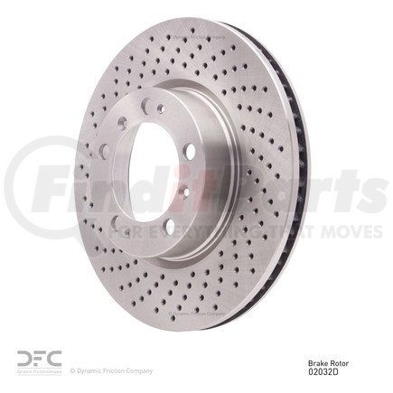 920-02032D by DYNAMIC FRICTION COMPANY - Hi-Carbon Alloy Rotor - Drilled
