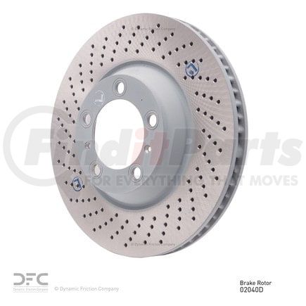 920-02040D by DYNAMIC FRICTION COMPANY - Hi-Carbon Alloy Rotor - Drilled