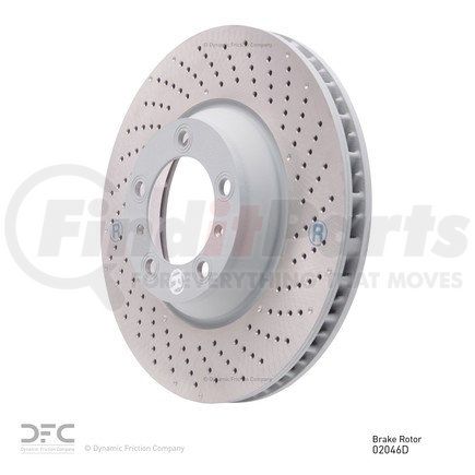 920-02046D by DYNAMIC FRICTION COMPANY - Hi-Carbon Alloy Rotor - Drilled