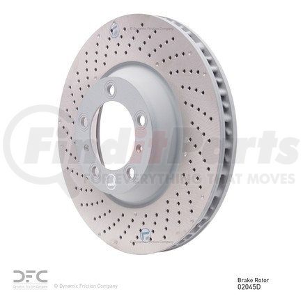 920-02045D by DYNAMIC FRICTION COMPANY - Hi-Carbon Alloy Rotor - Drilled