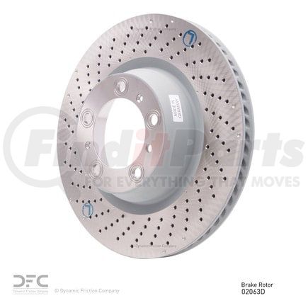 920-02063D by DYNAMIC FRICTION COMPANY - Hi-Carbon Alloy Rotor - Drilled