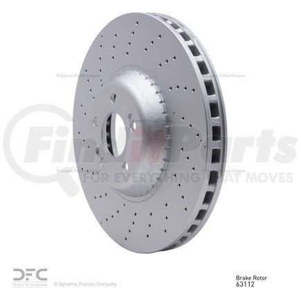 920-63112 by DYNAMIC FRICTION COMPANY - Hi-Carbon Alloy Rotor - Drilled