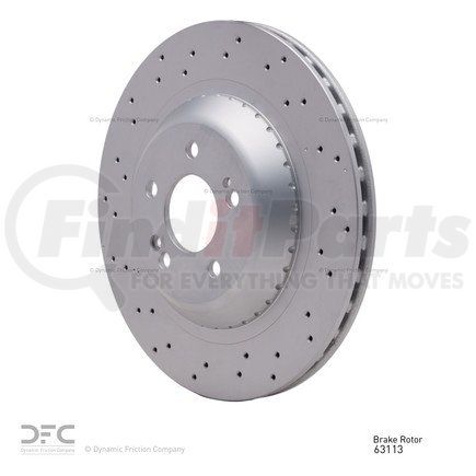 920-63113 by DYNAMIC FRICTION COMPANY - Hi-Carbon Alloy Rotor - Drilled