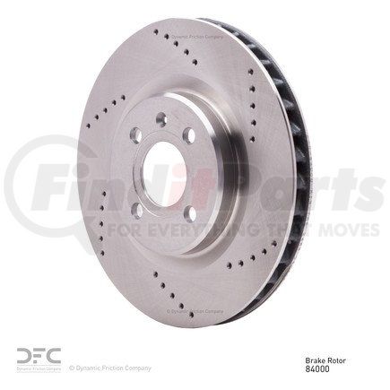 920-84000 by DYNAMIC FRICTION COMPANY - Hi-Carbon Alloy Rotor - Drilled