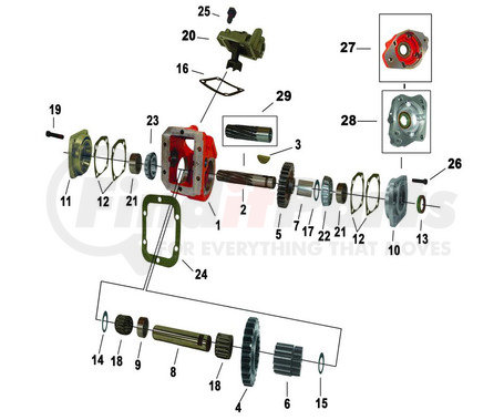 S-13571 by NEWSTAR - Power Take Off (PTO) Input Sliding Gear - for NS221 SERIES