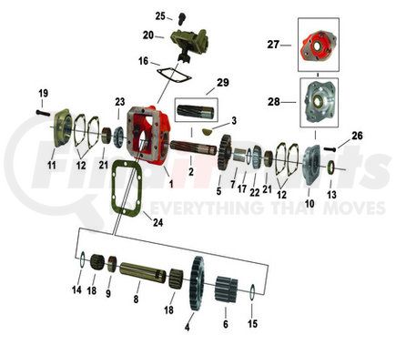 S-16305 by NEWSTAR - Power Take Off (PTO) Output Shaft Gear