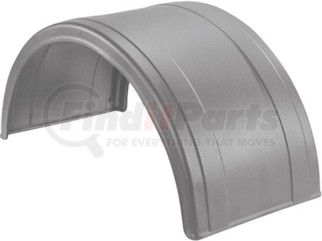 5005-2-1 by FLEETLINE - POLY ROUND FENDER SILVER 2 RIBS