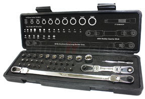 412SS by E-Z RED - 33-Pc. 1/4 in. Drive Stick Combo Socket Bit Set