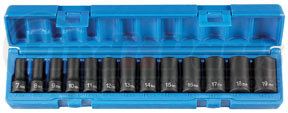 1213MSD by GREY PNEUMATIC - 13 Pc. 3/8'' Drive 6 Point Metric Semi–Deep Socket Set