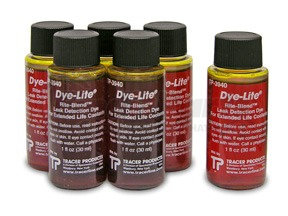 TP-3940-0601 by TRACERLINE - Dye-Lite® Water-Based Rite-Blend™ Universal Coolant Dyes, 6-Pack, 1 oz.