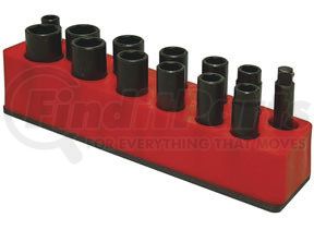 777 by MECHANIC'S TIME SAVERS - 3/8 in. Drive Deep Red Socket Holder  5.5-22mm