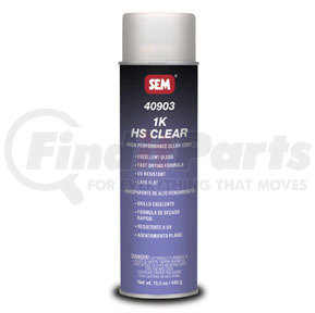 40903 by SEM PRODUCTS - 1K HS Clear, 20 oz.  Aerosol Can