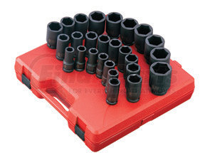 4693 by SUNEX TOOLS - 26 Pc. 3/4" Drive Metric Deep Impact Socket Set