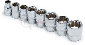 15202 by TITAN - 8 Piece 3/8" Drive Metric Spline Socket Set