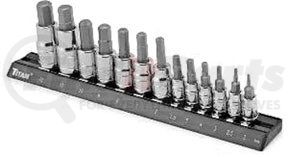 16123 by TITAN - SAE Hex Bit Socket Set, 13Pc