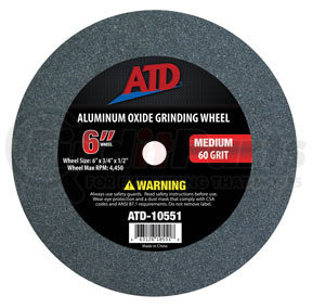 10551 by ATD TOOLS - Replacement 6" Medium Grit Grinding Wheel