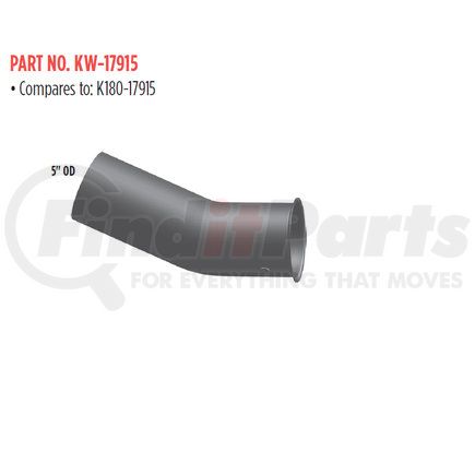 KW-17915 by GRAND ROCK - REPL: K180-17915 TURBO PIPE