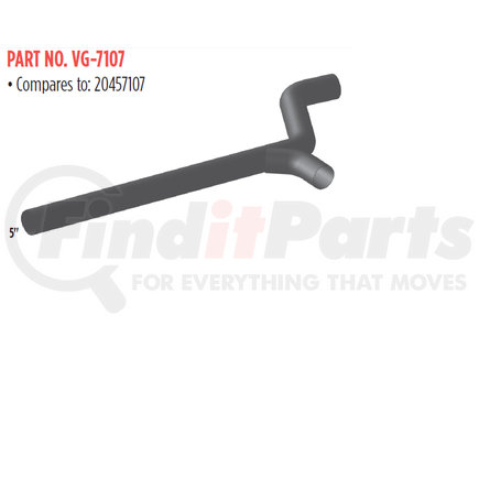 VG-7107 by GRAND ROCK - 5" 3 BEND Y-PIPE