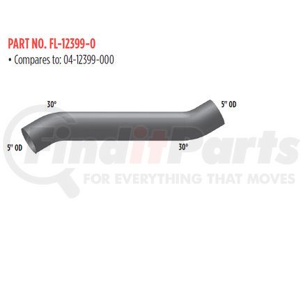 FL-12399-0 by GRAND ROCK - REPL 04-12399-000  DOUBLE 30 DEG BEND 5"