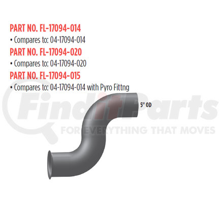 FL-17094-014 by GRAND ROCK - 04-17094-014 TURBO PIPE