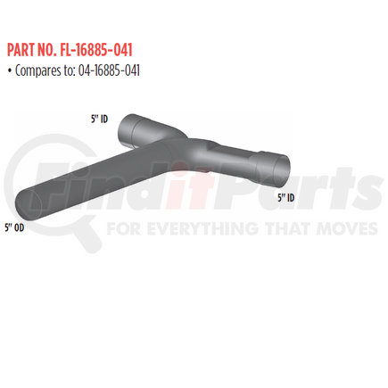 FL-16885-041 by GRAND ROCK - REPL 04-16885-041 Y-PIPE ALUMINIZED