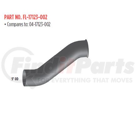 FL-17123-002 by GRAND ROCK - 5" 2 BEND TURBO PIPE