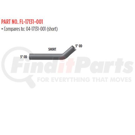 FL-17131-001 by GRAND ROCK - 5" ALZ SINGLE BEND FREIGHTLINER PIPE