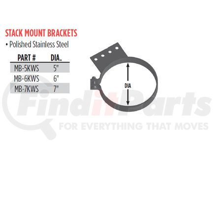 MB-5KWS by GRAND ROCK - BRACKET CAB,5"