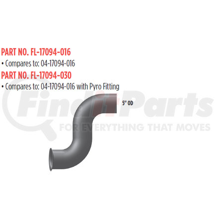 FL-17094-016 by GRAND ROCK - 04-17094-016 TURBO PIPE