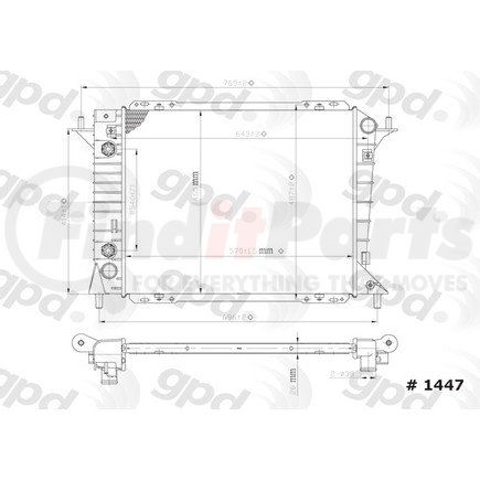 1447C by GLOBAL PARTS DISTRIBUTORS - gpd Radiator 1447C