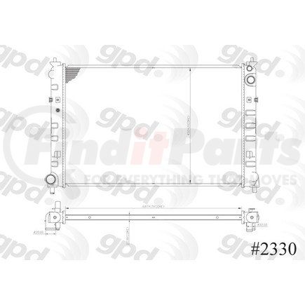 2330C by GLOBAL PARTS DISTRIBUTORS - gpd Radiator 2330C