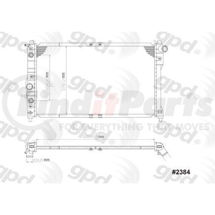 2384C by GLOBAL PARTS DISTRIBUTORS - gpd Radiator 2384C