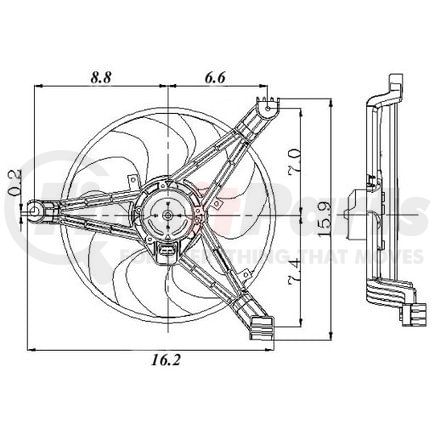 2811270 by GLOBAL PARTS DISTRIBUTORS - gpd Electric Cooling Fan 2811270