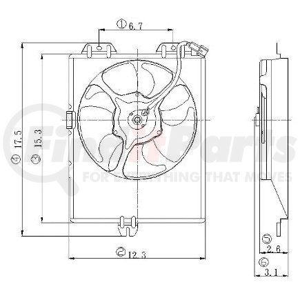 2811390 by GLOBAL PARTS DISTRIBUTORS - Engine Cooling Fan Assembly