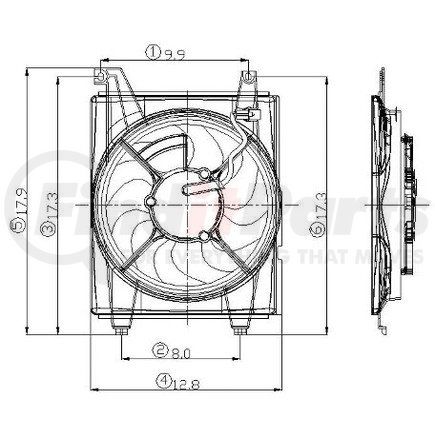 2811396 by GLOBAL PARTS DISTRIBUTORS - gpd Electric Cooling Fan 2811396