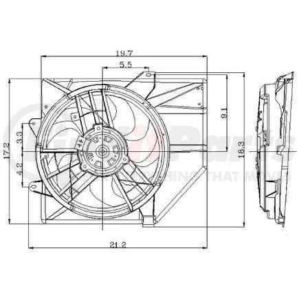 2811482 by GLOBAL PARTS DISTRIBUTORS - gpd Electric Cooling Fan 2811482