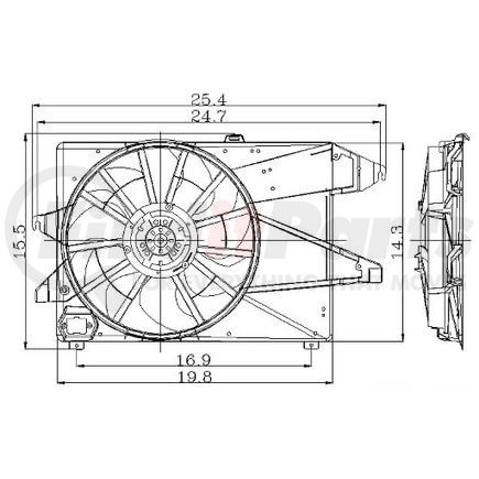 2811487 by GLOBAL PARTS DISTRIBUTORS - gpd Electric Cooling Fan 2811487