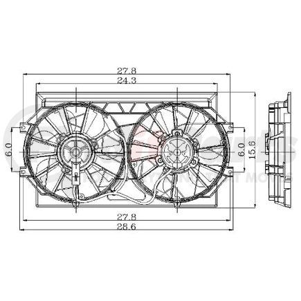 2811488 by GLOBAL PARTS DISTRIBUTORS - gpd Electric Cooling Fan 2811488