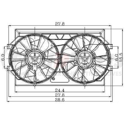 2811489 by GLOBAL PARTS DISTRIBUTORS - gpd Electric Cooling Fan 2811489