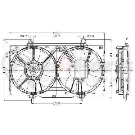 2811463 by GLOBAL PARTS DISTRIBUTORS - gpd Electric Cooling Fan 2811463