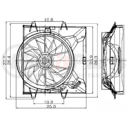 2811479 by GLOBAL PARTS DISTRIBUTORS - gpd Electric Cooling Fan 2811479