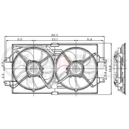 2811478 by GLOBAL PARTS DISTRIBUTORS - gpd Electric Cooling Fan 2811478