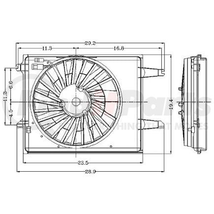 2811491 by GLOBAL PARTS DISTRIBUTORS - gpd Electric Cooling Fan 2811491