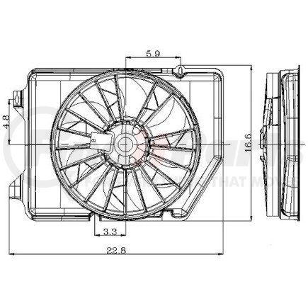 2811480 by GLOBAL PARTS DISTRIBUTORS - gpd Electric Cooling Fan 2811480