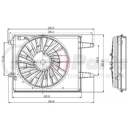 2811493 by GLOBAL PARTS DISTRIBUTORS - gpd Electric Cooling Fan 2811493