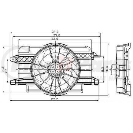 2811497 by GLOBAL PARTS DISTRIBUTORS - gpd Electric Cooling Fan 2811497