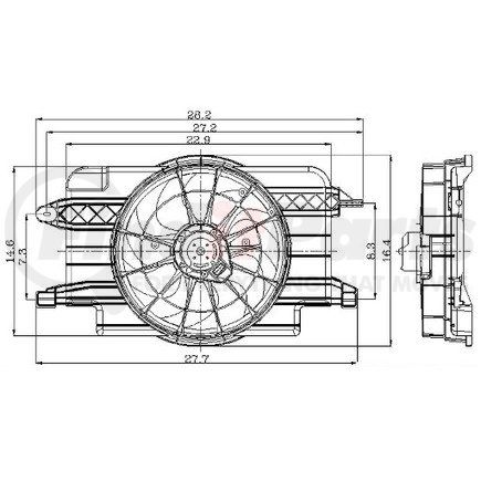 2811497 by GLOBAL PARTS DISTRIBUTORS - gpd Electric Cooling Fan 2811497
