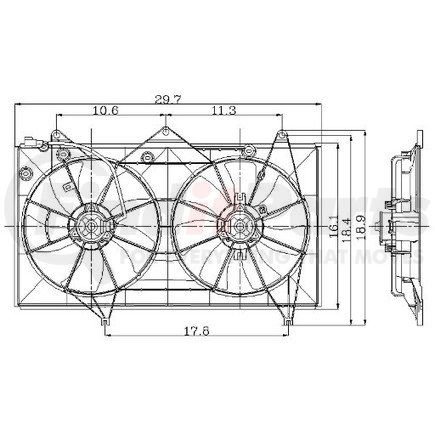 2811498 by GLOBAL PARTS DISTRIBUTORS - gpd Electric Cooling Fan 2811498