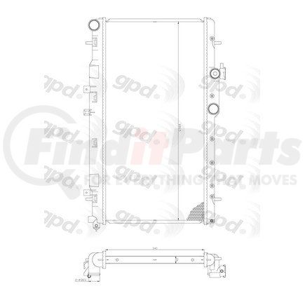 2704C by GLOBAL PARTS DISTRIBUTORS - gpd Radiator 2704C