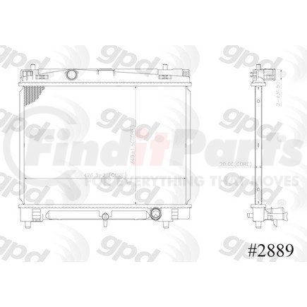 2889C by GLOBAL PARTS DISTRIBUTORS - gpd Radiator 2889C